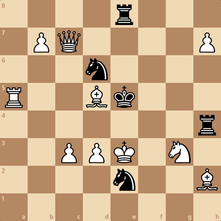 Белые ставят мат в 1 ход черному королю