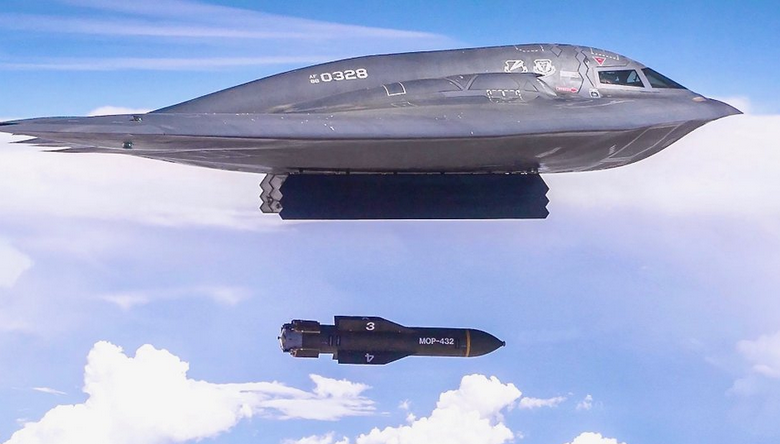 B-2 Spirit Launches GBU-57 Massive Ordinance Penetrator Bomb