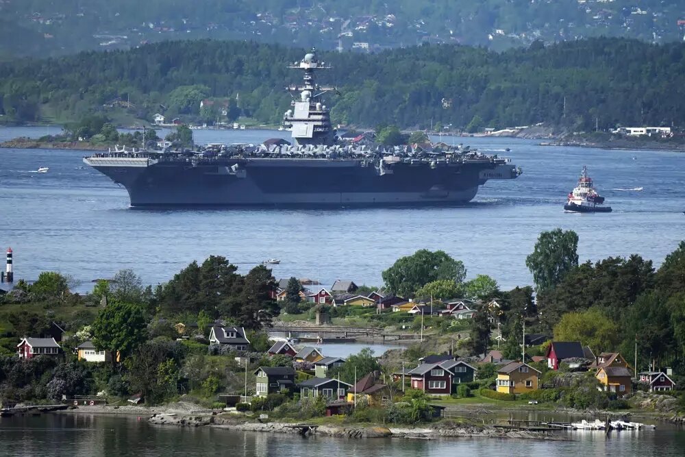 Американский авианосец «Джеральд Р. Форд» прибыл в столицу Норвегии Осло