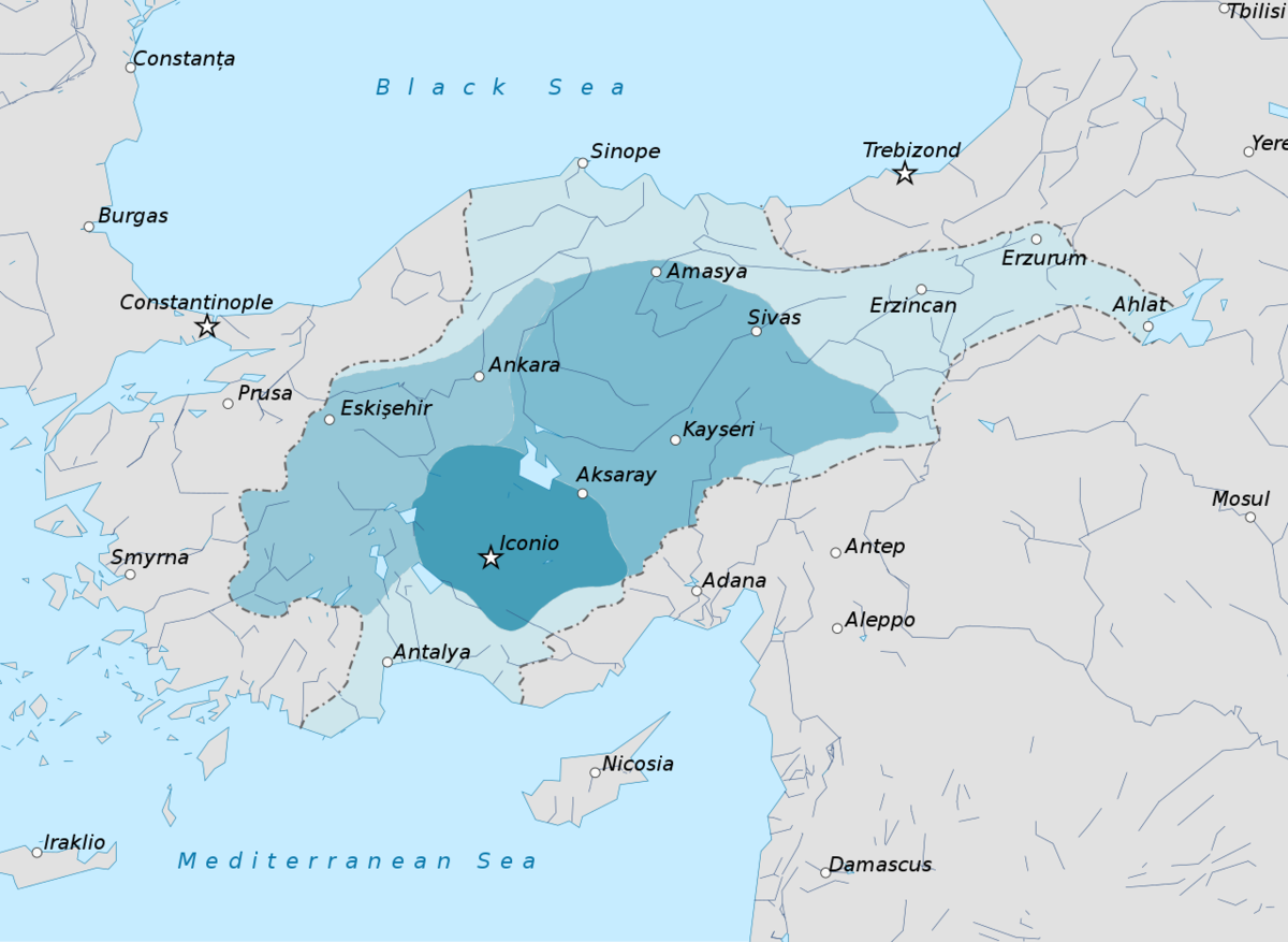 Конийский султанат сельджуков. Иконийский султанат на карте. Султанат рум. Сельджукская Империя.