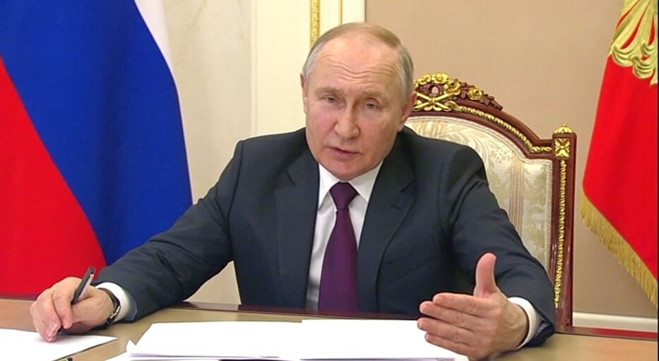 В. Путин. Источник: кадр трансляции заседания Правительства, май 2023 г.