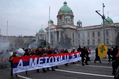    Крестный ход в поддержку Косово в составе Сербии ©Александар Джорович РИА Новости