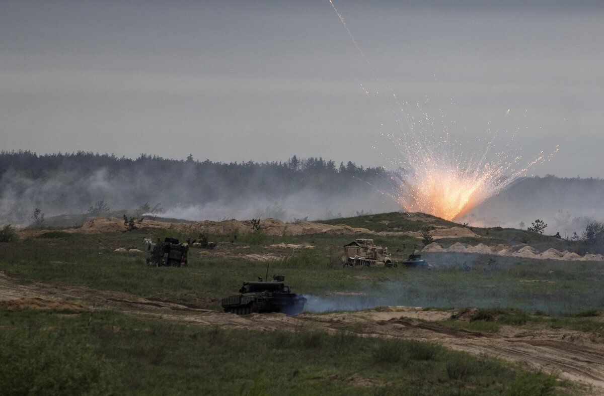 Фото с учений 23-й отдельной механизированной бригады ВСУ