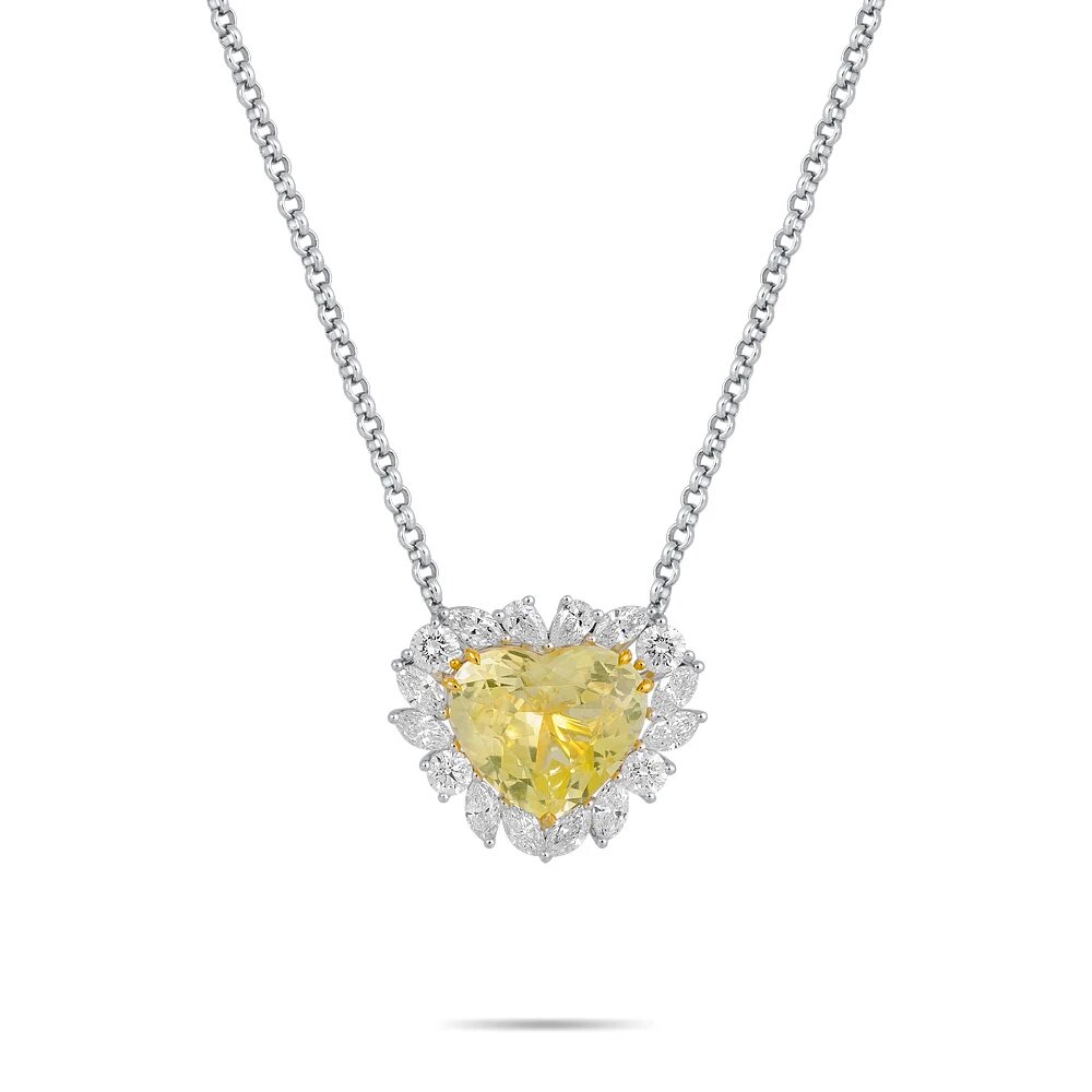 подвеска с желтым сапфиром и бриллиантами My Diamonds