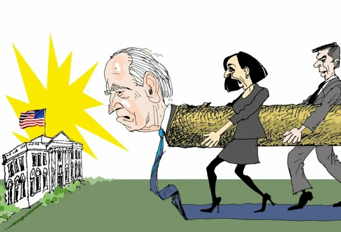 Западные сми о выборах. Карикатуры на Джо Байдена. Карикатуры на Байдена и Путина.