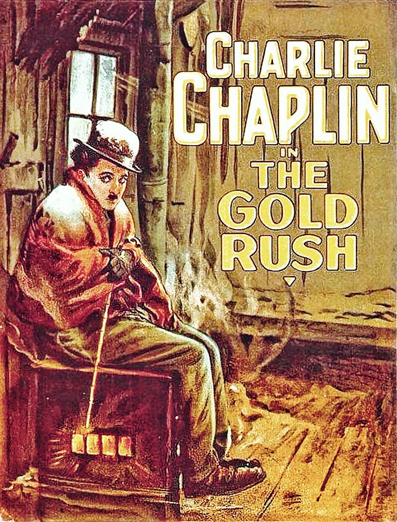 Poster for The Gold Rush, a movie starred by Charlie Chaplin