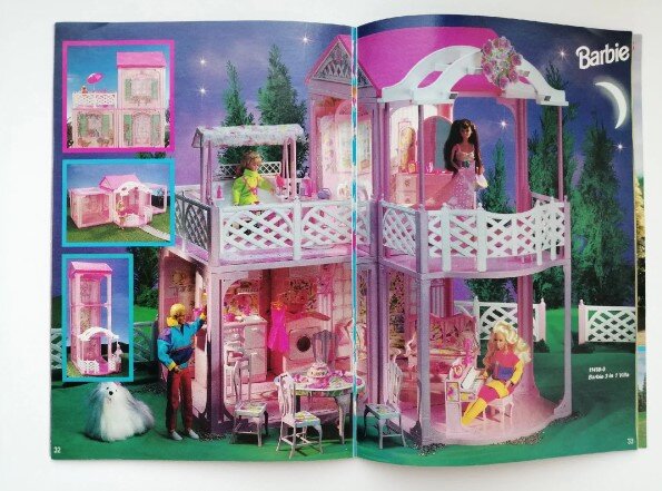Прекрасный дом Барби, Barbie 3 in 1 Villa. Фото из моего каталога Barbie Journal 94г.