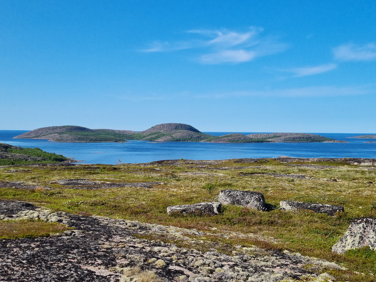 Архипелаг островов в белом море