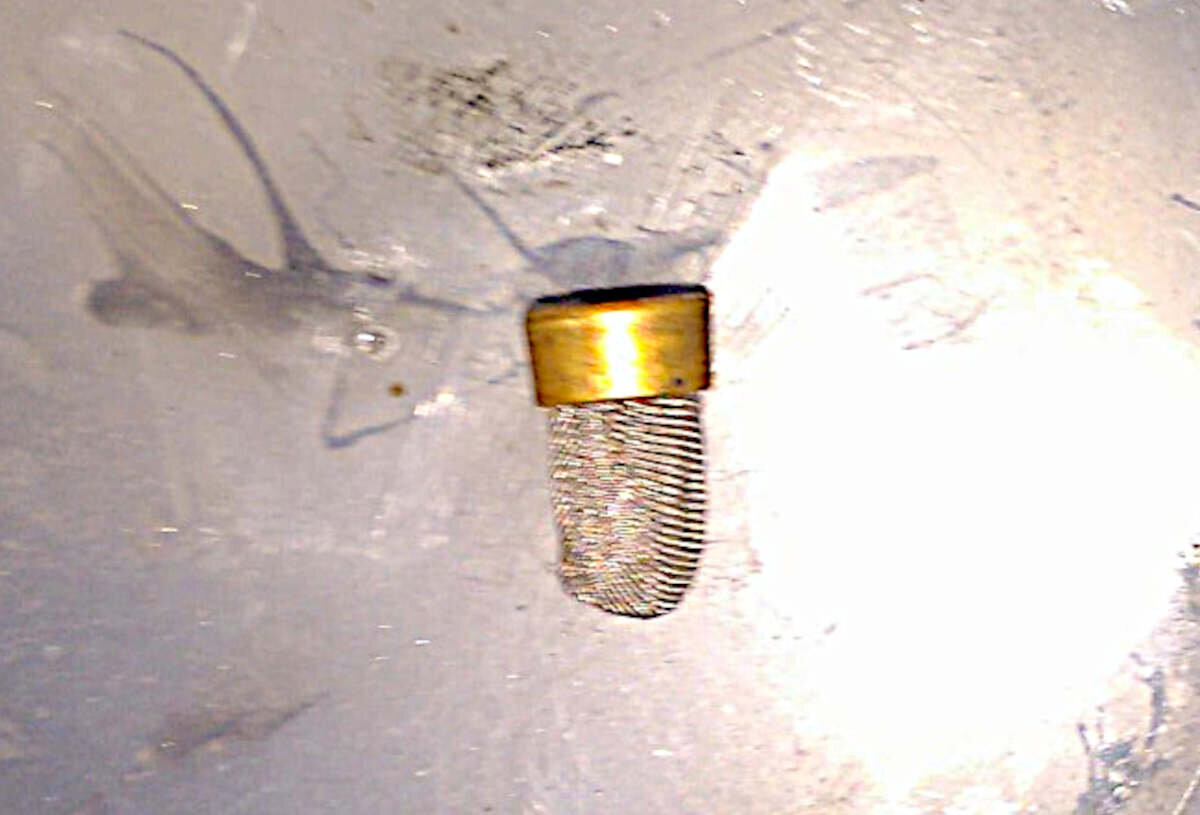 Та самая сеточка, а её диаметр около 5 мм.