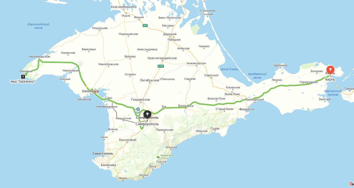 Карта Крым