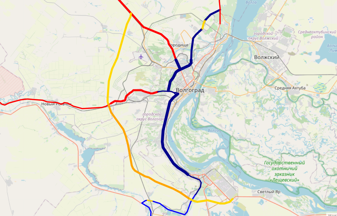Карта объездной дороги волгограда будущей