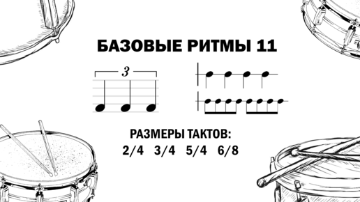 Интерактивная практика базовых ритмов ч.11| Чтение ритма новичку | Размеры тактов