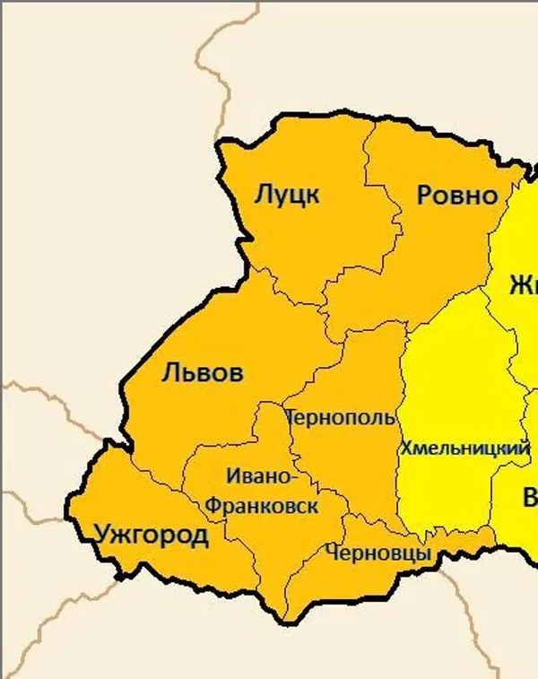 Юг и запад белоруссии. Запад Украины на карте.