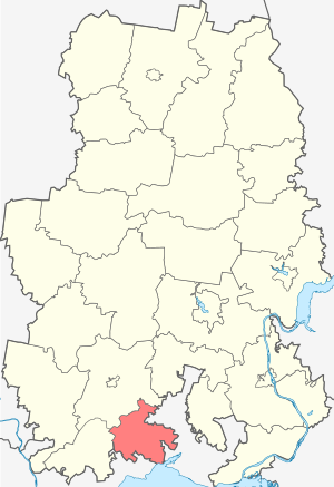 Карта Удмуртской Республики (красным обозначены границы Алнашского района).