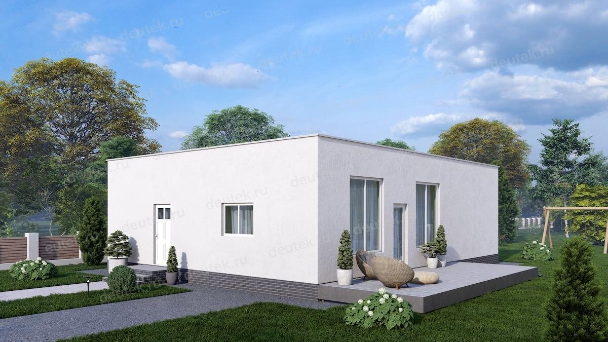 Проект одноэтажного жилого дома 130 м2 - DTE-172