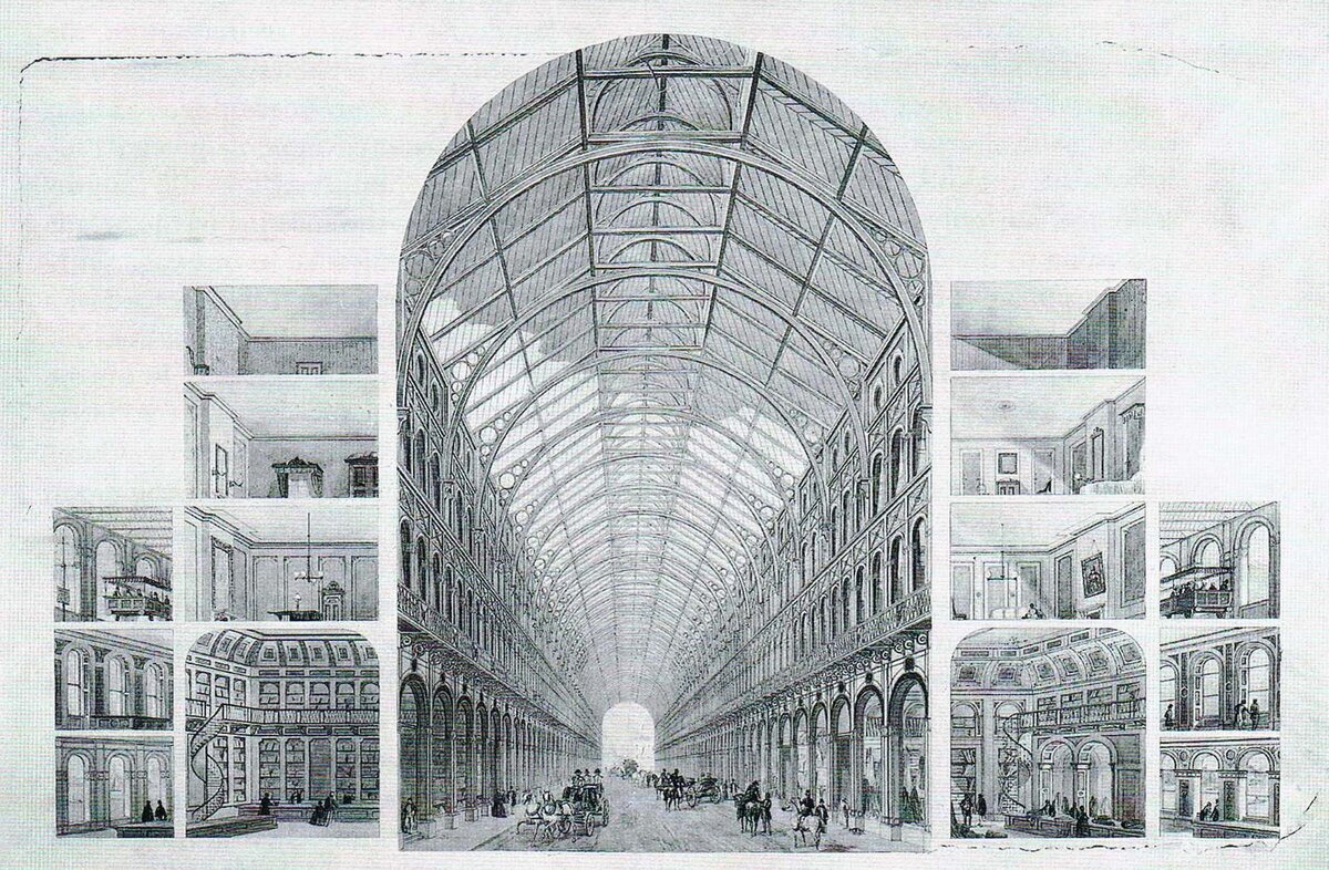 Рис. 1 а. Хрустальный дворец. Джозеф Пакстон. 1850-1851 гг. Великобритания. (Источник – http://archi-story.ru/pakston/)
