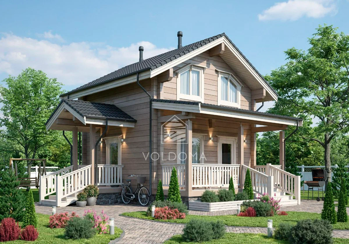 волдома. волдома. веранда к дому. домик с террасой. бревно.