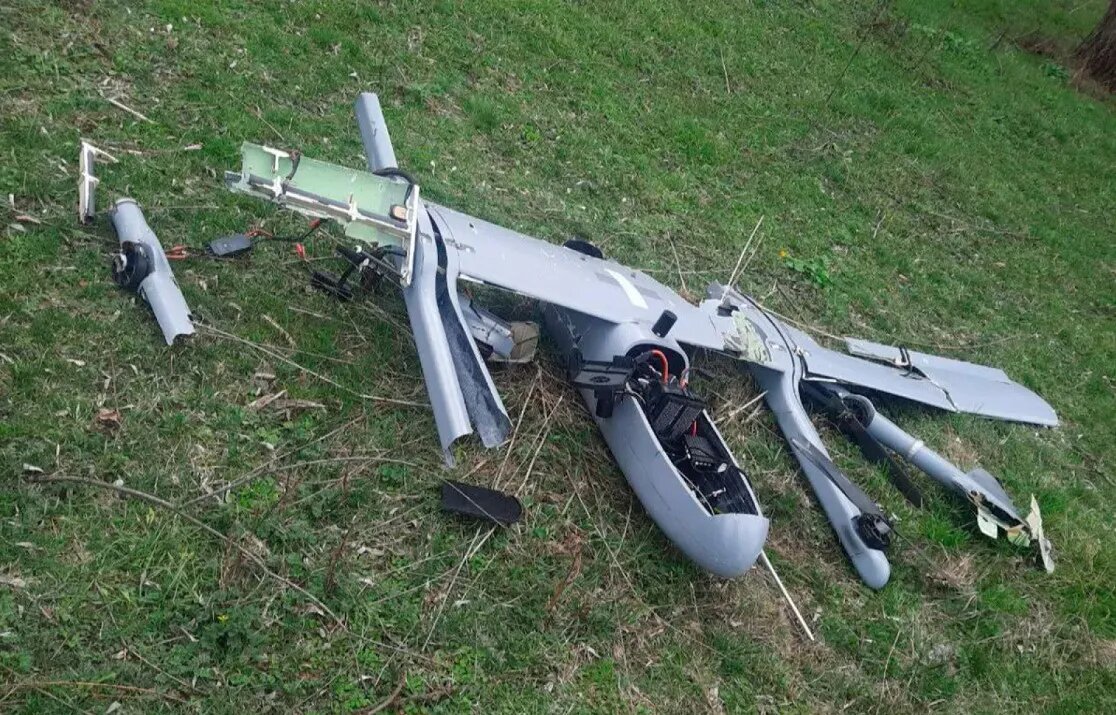 Сбитый беспилотник.
