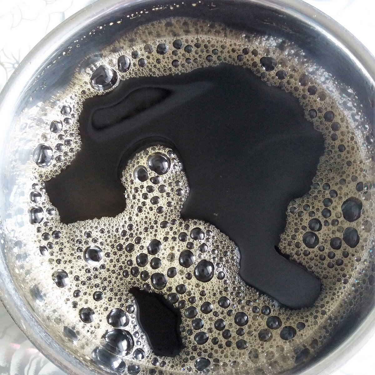 После остывания пена сойдёт