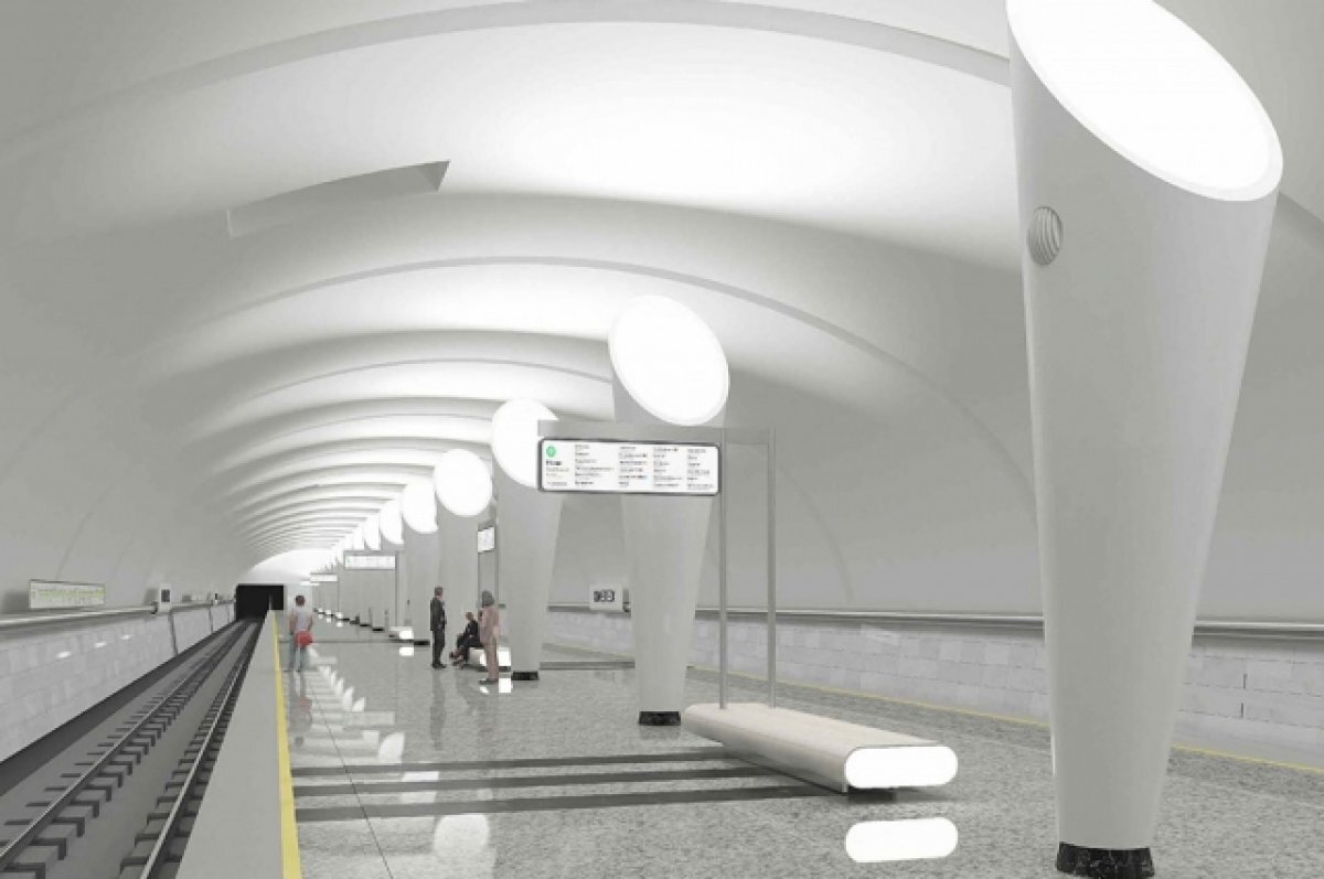    На станции «Физтех» завершают монолитный конструктив северного вестибюля