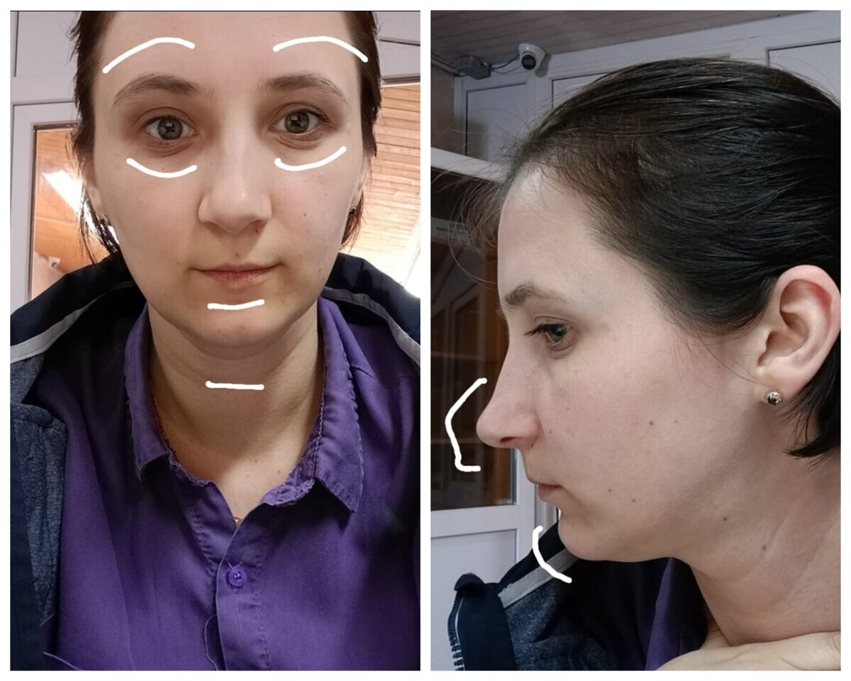 В лице я вижу больше притупленные углы. Симметрия если и есть, то не везде. Присутствует Инь и Ян. 