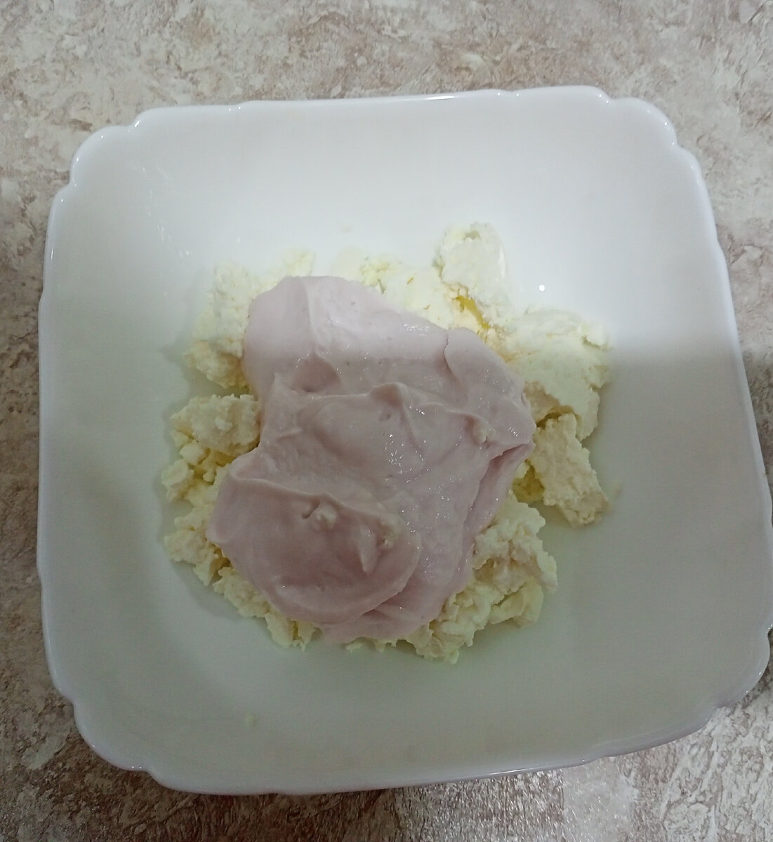 Домашний творог с йогуртом 