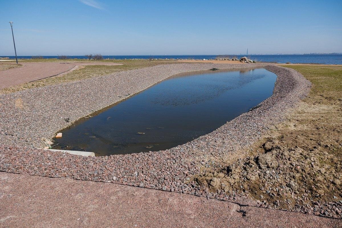 Благоустройство в посёлке Стрельна. Фото: страница главы администрации Петродворцового района Дмирий Попов «ВКонтакте»