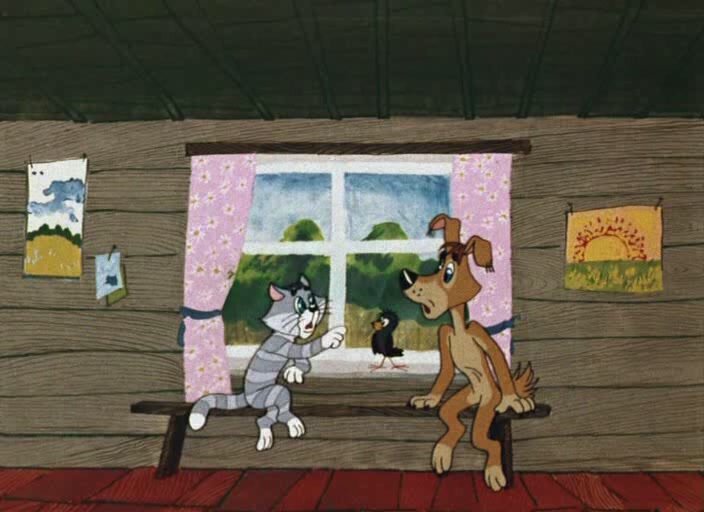 Кадр из мультфильма "Трое из Простоквашино".