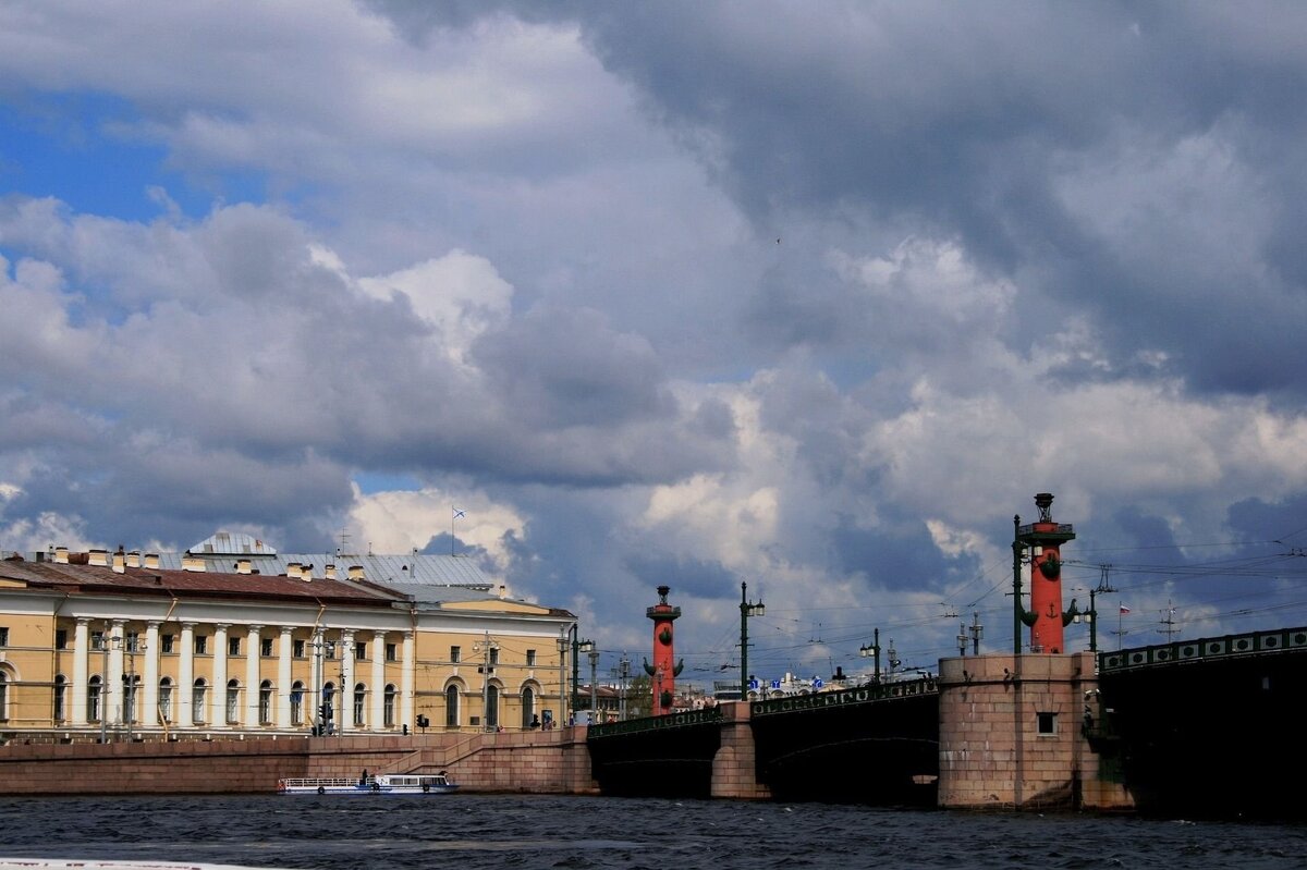 Санкт петербург ростральные колонны карта