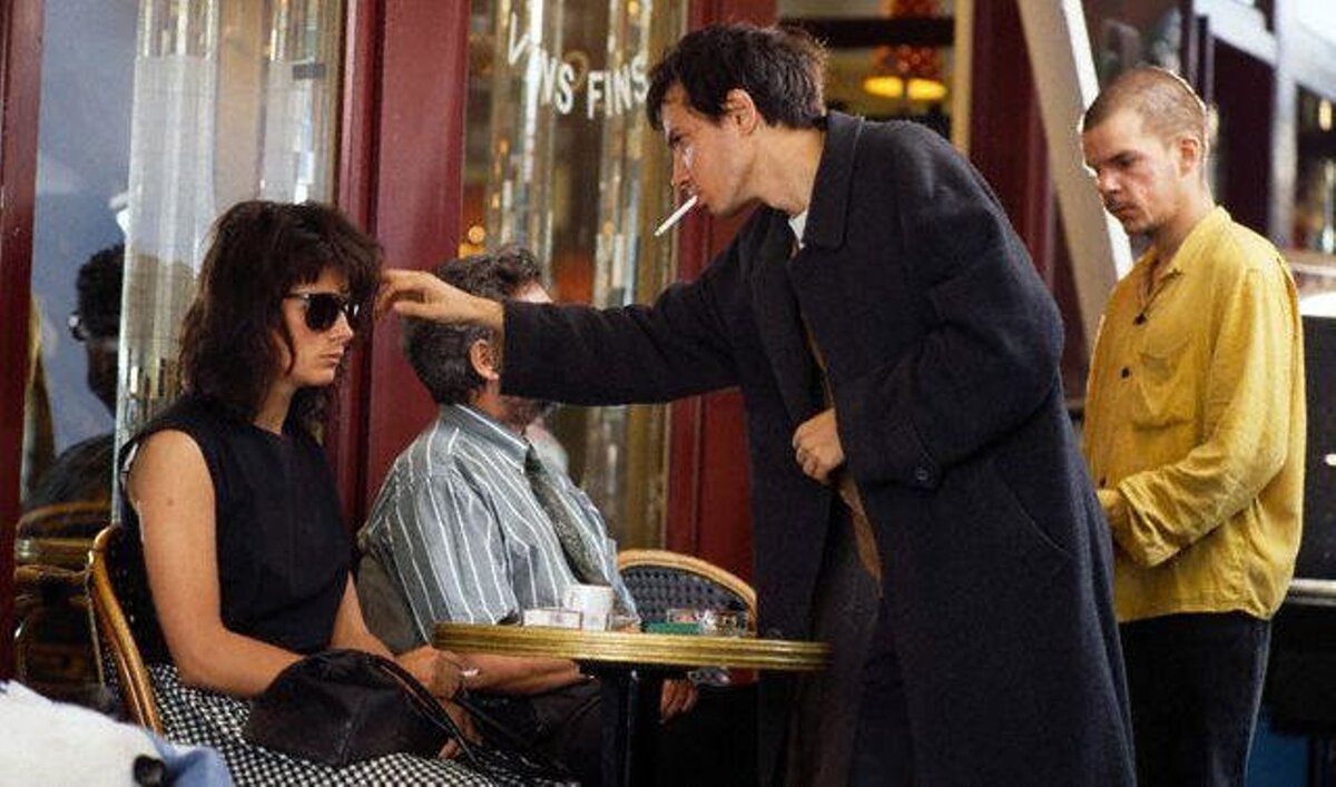 Жюльет Бинош, Леос Каракс и Дени Лаван на съемках "Любовников с Пон-Неф" (1992)