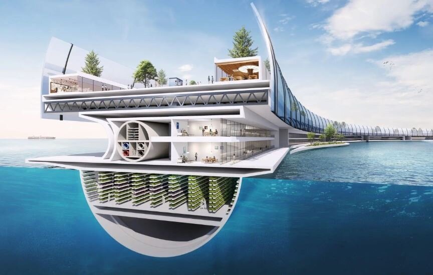 Канал - ФУТУРИЗМ - Рассвет новой эры: самодостаточный плавучий город Японии. 