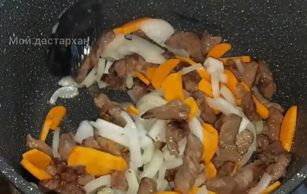 Рецепт приготовления тушеные овощей с мясом