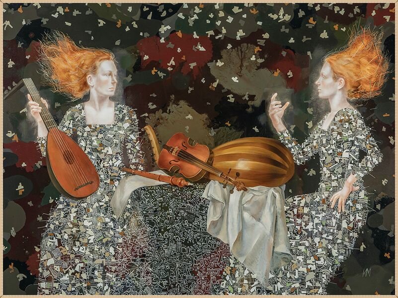 © Игорь Козловский, Марина Шарапова (Igor&Marina).  Дуэт.  Масло на холсте. 122/163 см. 