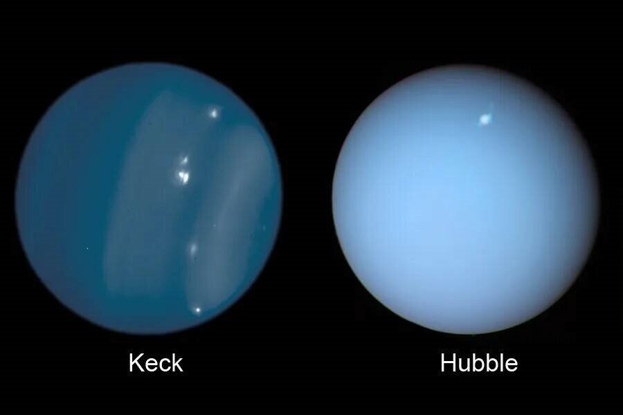                                                Сравнение телескопов Keck и Hubble