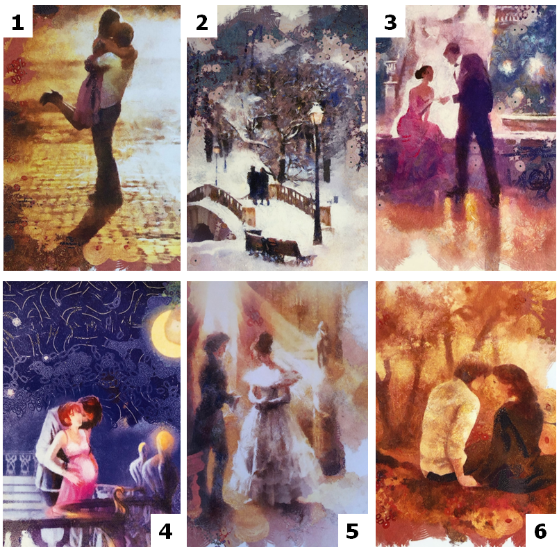 6 карт, выбранных вслепую из колоды «Дороги любви» Т.Е. Зинкевич-Евстигнеевой. Фото мое