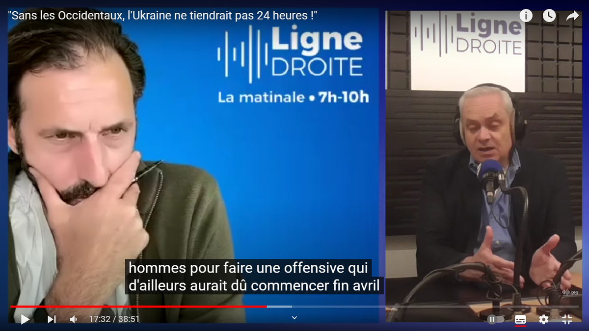 Жак Бо в эфире программы Ligne Droite (скриншот с канала программы в YouTube)