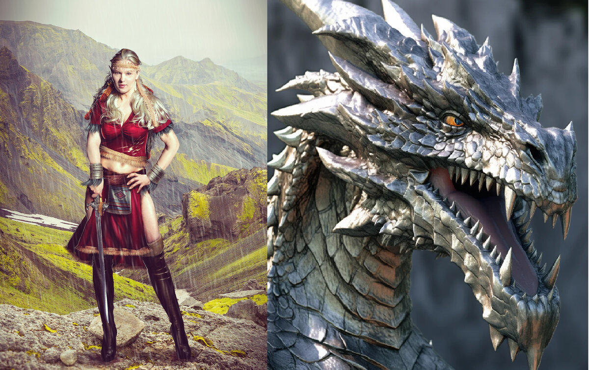 Сильвара - серебряная драконица (арт Nick Barfuss, www.artstation.com).