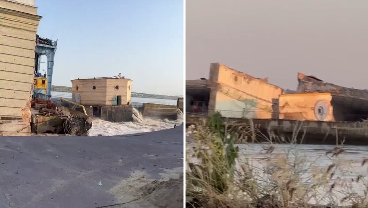     Попадания в ГЭС были ночью 6 июня.