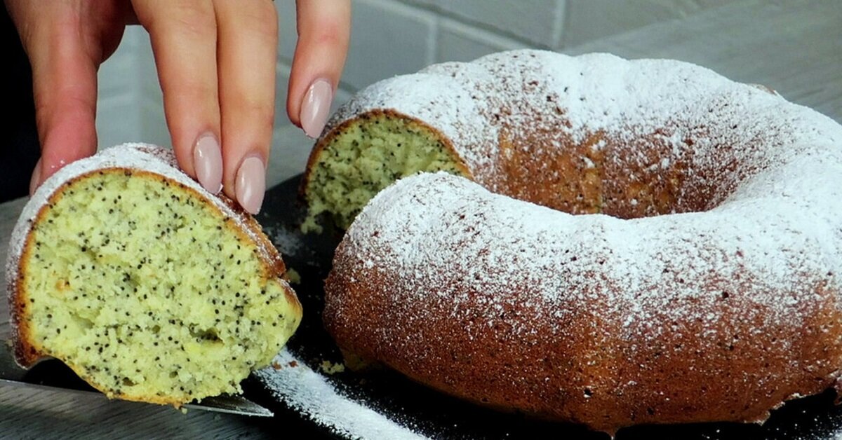 Лимонно маковый кекс веган