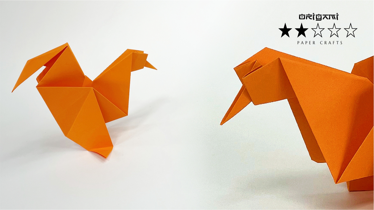 Оригами петух из бумаги для детей: пошаговые инструкции
