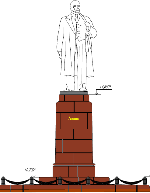    Памятник Ленину на центральной площади в Иванове демонтируют