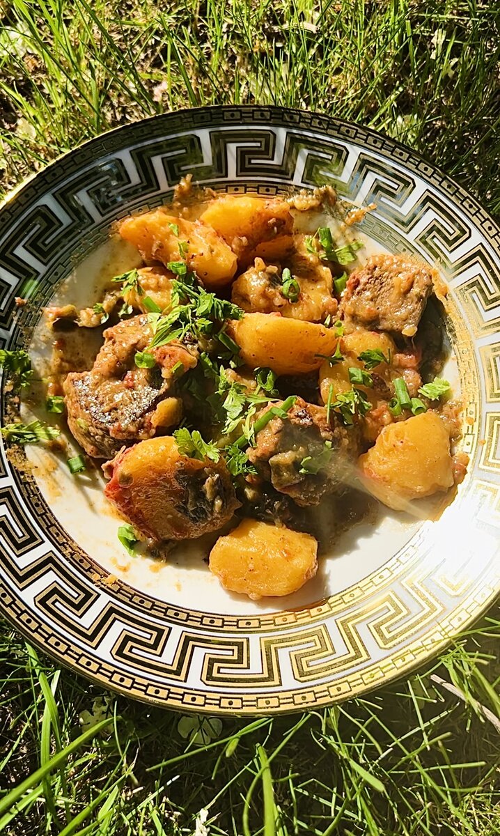 Говядина с овощами на огне 