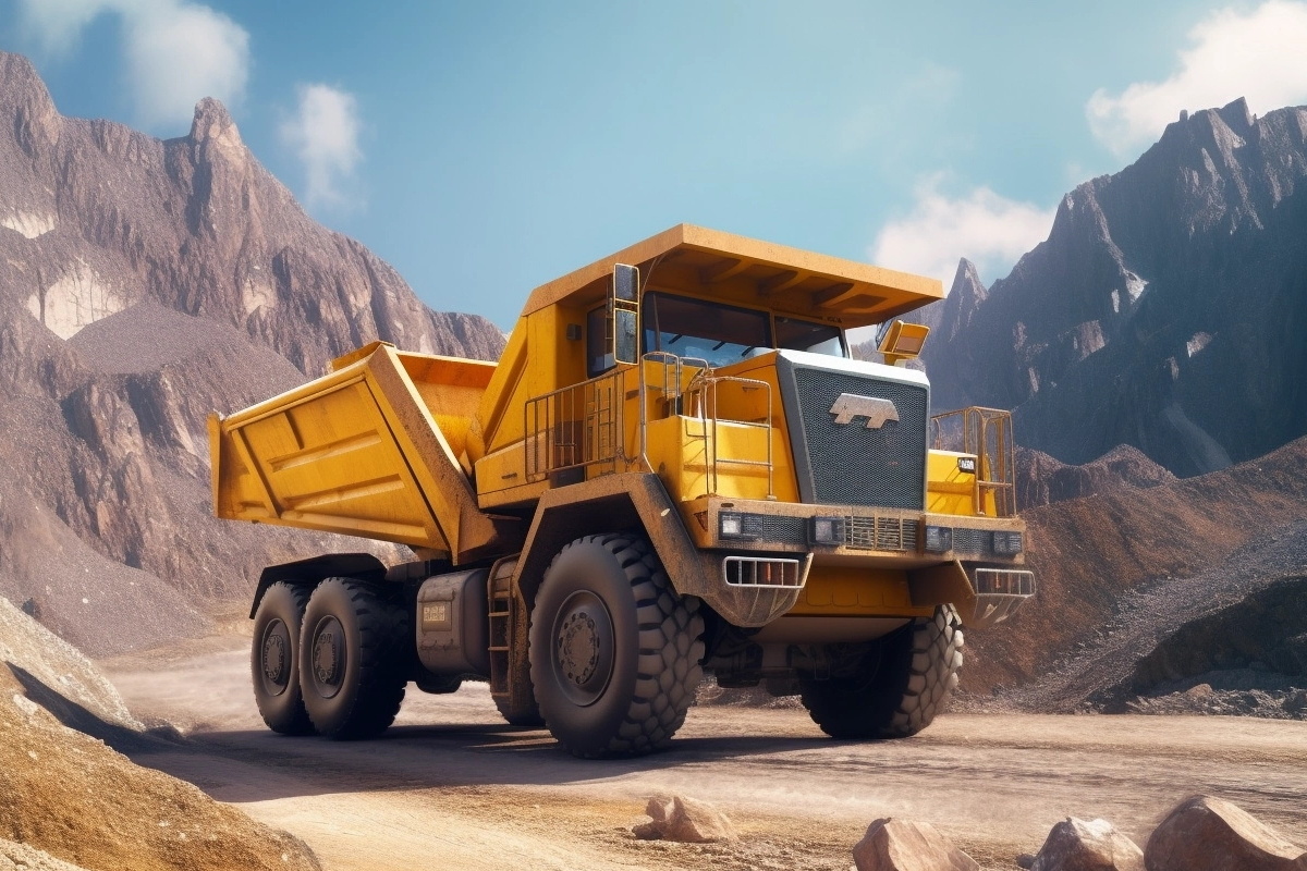 Горная тяжелая спецтехника с дизельным мотором