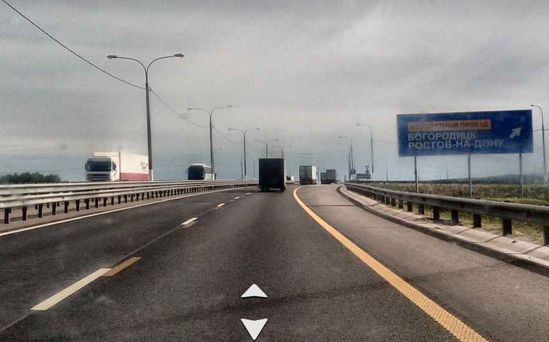 11 июня. Отремонтированная часть обхода Богородицка. Встречное направление ещё не отремонтировано. Источник - Яндекс.Зеркала.