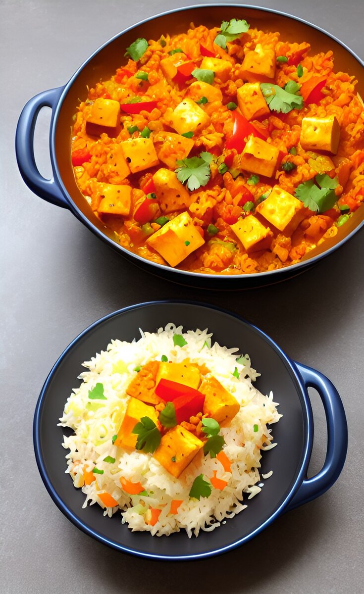 Вкусный постный плов с тофу