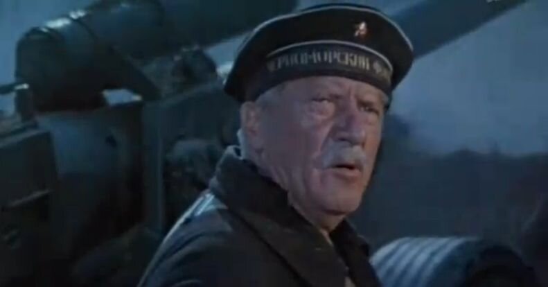 Николай Крючков в фильме "Морской характер", 1970