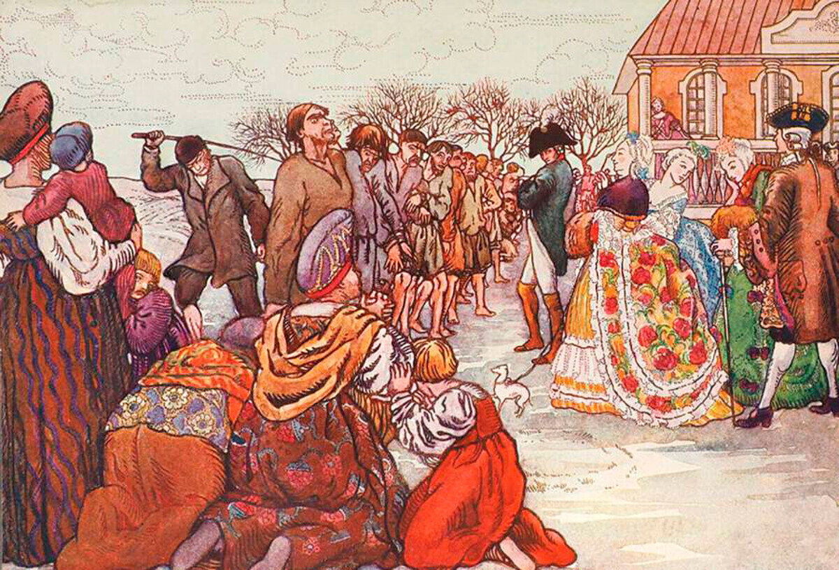 «Торговая казнь», Николай Евреинов. Public Domain