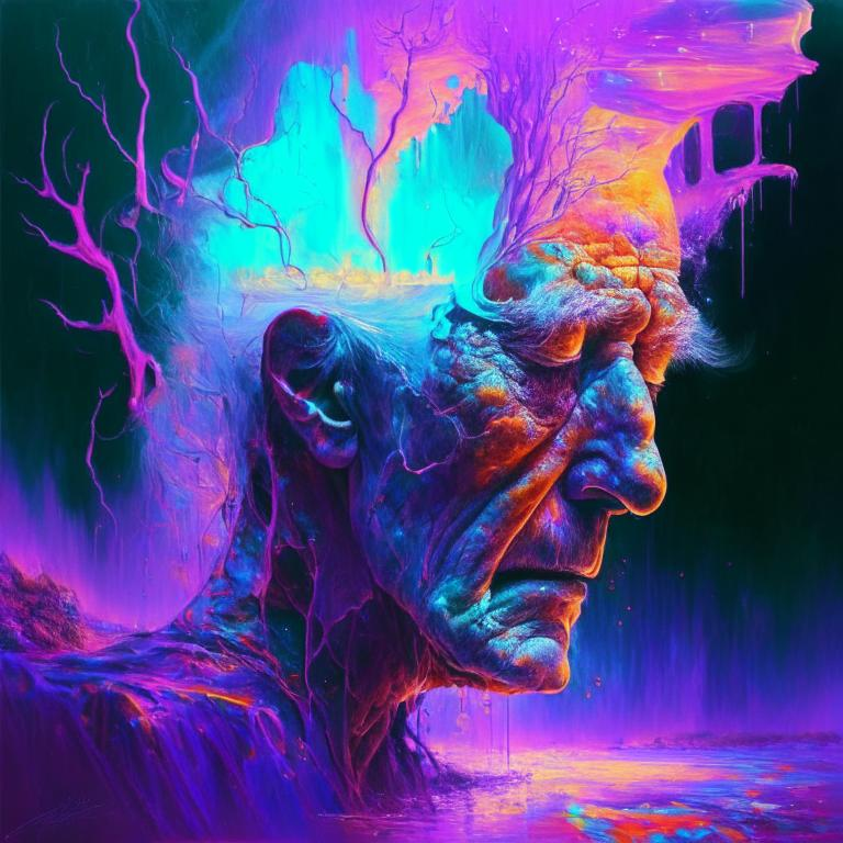 Альцгеймеровская деменция в представлении И.И. Нейронкина, масло, холст.