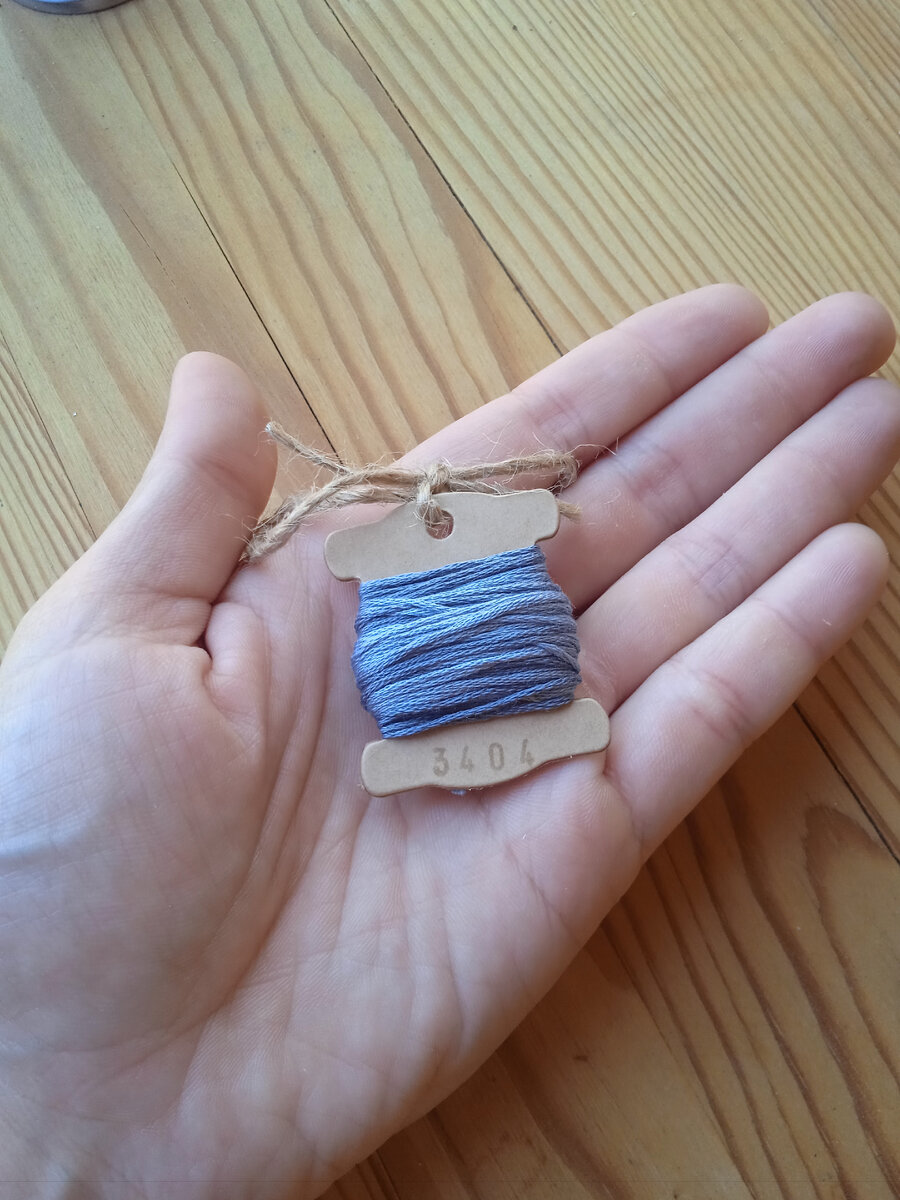 А это ниточки. Ручного окрашивания. Цвет "грозовое небо" 🦉❤ Фото автора