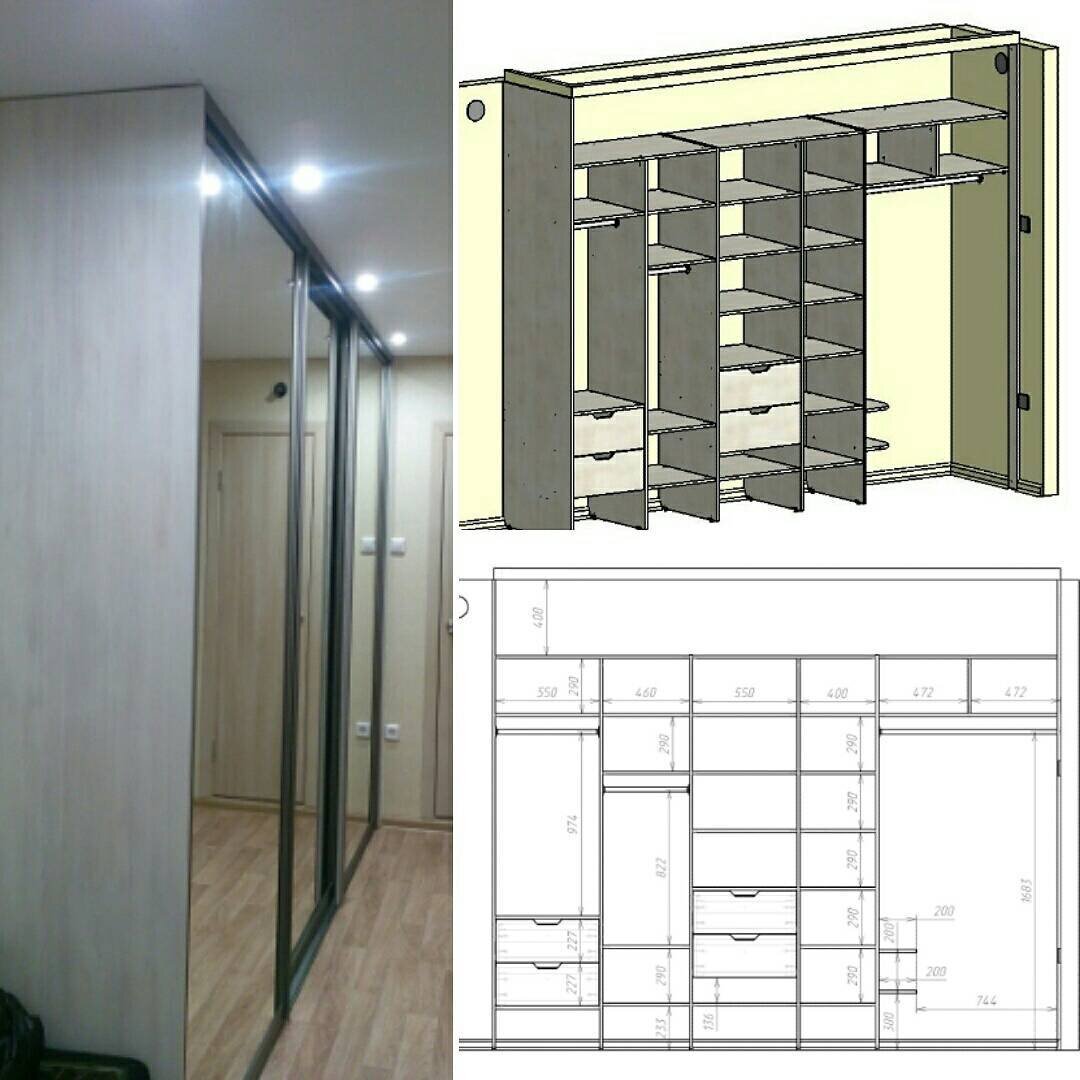 Этапы изготовления встроенного шкафа-купе своими руками: пошаговая инструкция